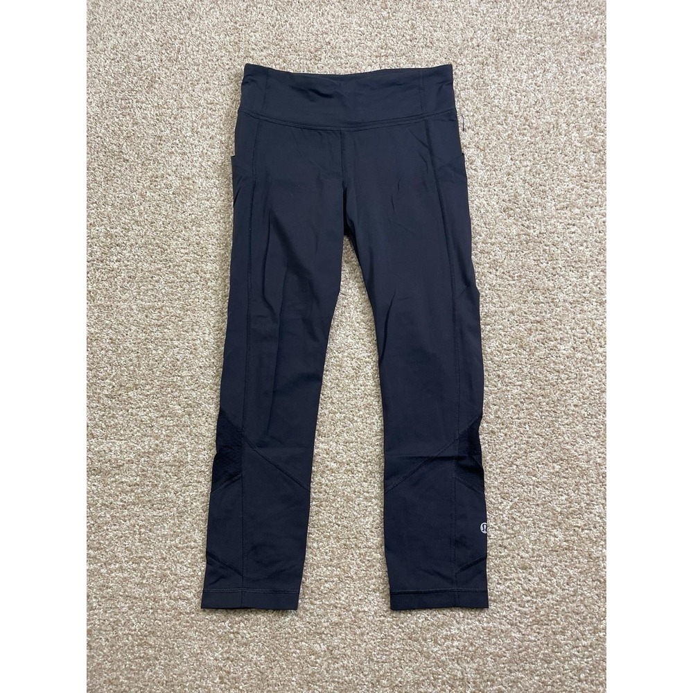 Lululemon Pace Rival Crop Leggings True Black Women's‎ Size 4